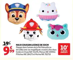 Auchan Maxi coussin licence offre