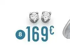 E.Leclerc Bijoux Boucles diamant 0,06 ct, or gris offre