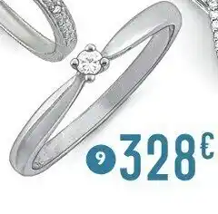 E.Leclerc Bijoux Bague diamant 0,05 ct, taille 54, or gris offre