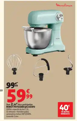 Auchan MOULINEX Robot patissier QA1403FO offre