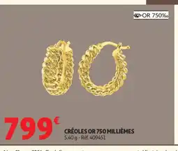 Auchan Créoles or 750 millièmes offre
