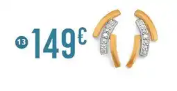 E.Leclerc Bijoux Boucles diamant 0,01 ct, or jaune et rhodié offre