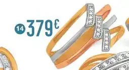 E.Leclerc Bijoux Bague diamants 0,04 ct, taille 56, or jaune et rhodié offre
