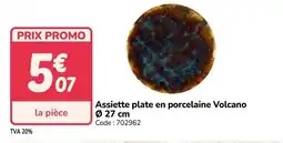 Promocash Assiette plate en porcelaine Volcano offre