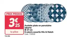 Promocash Assiette plate en porcelaine Jakarta offre