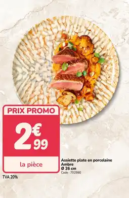 Promocash Assiette plate en porcelaine Ambre offre