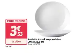 Promocash Assiette à steak en porcelaine offre
