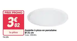 Promocash Assiette à pizza en porcelaine offre