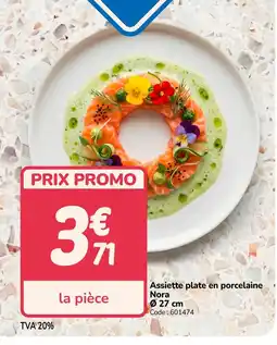 Promocash Assiette plate en porcelaine Nora offre