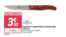 Promocash Couteaux à steak Dallas manche bois offre