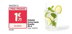 Promocash Gobelet forme haute Granity offre