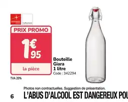 Promocash Bouteille Giara offre