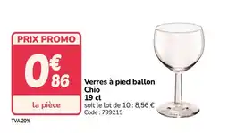 Promocash Verres à pied ballon Chio offre