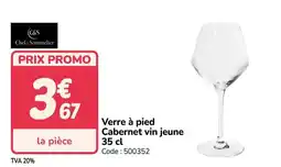 Promocash Verre à pied Cabernet vin jeune offre