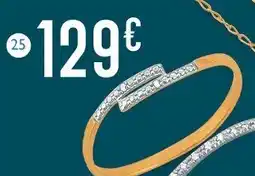 E.Leclerc Bijoux Bague dia- mants 0,01 ct, taille 54, or jaune et rhodié offre