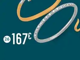 E.Leclerc Bijoux Bague diamants 0,04 ct, taille 54, or gris offre