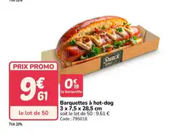 Promocash Barquettes à hot-dog offre