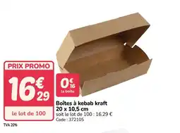 Promocash Boîtes à kebab kraft offre