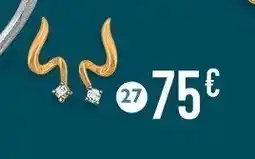 E.Leclerc Bijoux Boucles diamant 0,003 ct, or jaune et rhodié offre