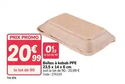 Promocash Boîtes à kebab PPE offre
