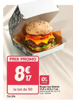 Promocash Burger box District offre