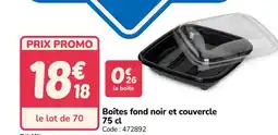 Promocash Boîtes fond noir et couvercle offre