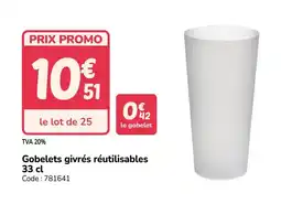 Promocash Gobelets givrés réutilisables offre