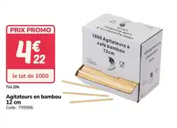 Promocash Agitateurs en bambou offre