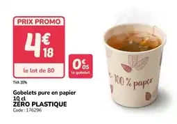 Promocash ZÉRO PLASTIQUE Gobelets pure en papier offre