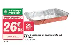 Promocash Plats à lasagnes en aluminium laqué offre