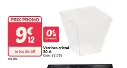 Promocash Verrines cristal offre