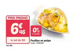 Promocash Feuilles en pulpe offre