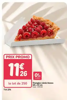 Promocash Triangles rainés Triangles rainés blancs offre