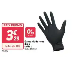 Promocash Gants nitrile noirs offre