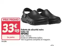 Promocash NFORZ Sabots de sécurité noirs offre