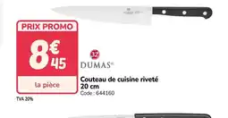 Promocash DUMAS Couteau de cuisine riveté offre