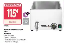 Promocash HENDI Bain-marie électrique GN1/1 offre