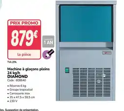 Promocash DIAMOND Machine à glaçons pleins 24 kg/h offre