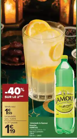 Carrefour Contact HAMOUD Limonade la Gazouz blanche offre