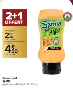 Carrefour Contact SAMIA Sauce Halal offre