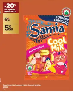 Carrefour Contact SAMIA Assortiment de bonbons Halal Format familial offre