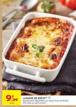 Intermarché Hyper LASAGNE DE BOEUF offre