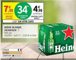 Intermarché Hyper Bière Blonde Heineken offre