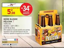 Intermarché Hyper Bière Blonde Pélican offre