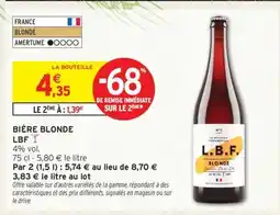 Intermarché Hyper BIÈRE BLONDE LBF offre