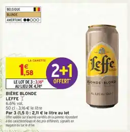 Intermarché Hyper Leffe blonde offre