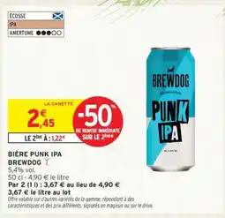 Intermarché Hyper Bière Punk IPA BREWDOG offre