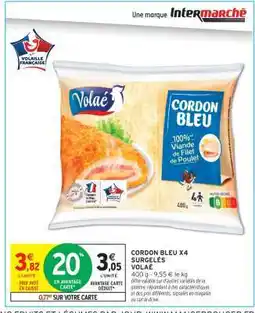 Intermarché Hyper Cordon Bleu x4 Surgelés Volaille offre