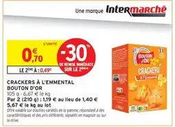 Intermarché Hyper CRACKERS À L'EMMENTAL BOUTON D'OR offre