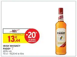Intermarché Hyper IRISH WHISKEY PADDY offre